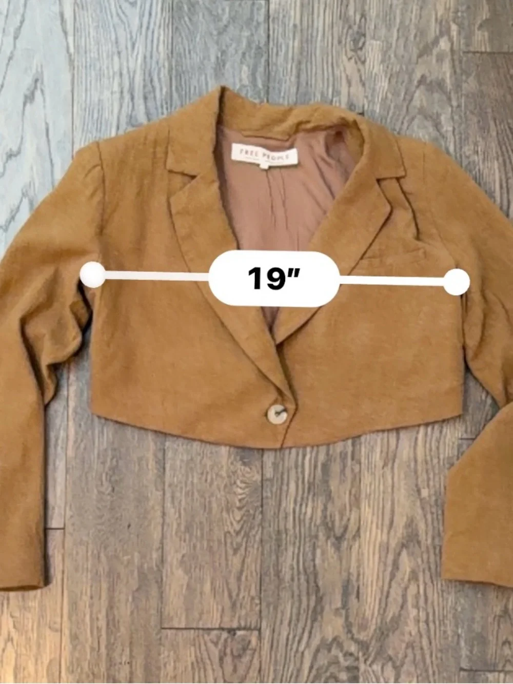 Free People Cropped Brown Blazer Jacket